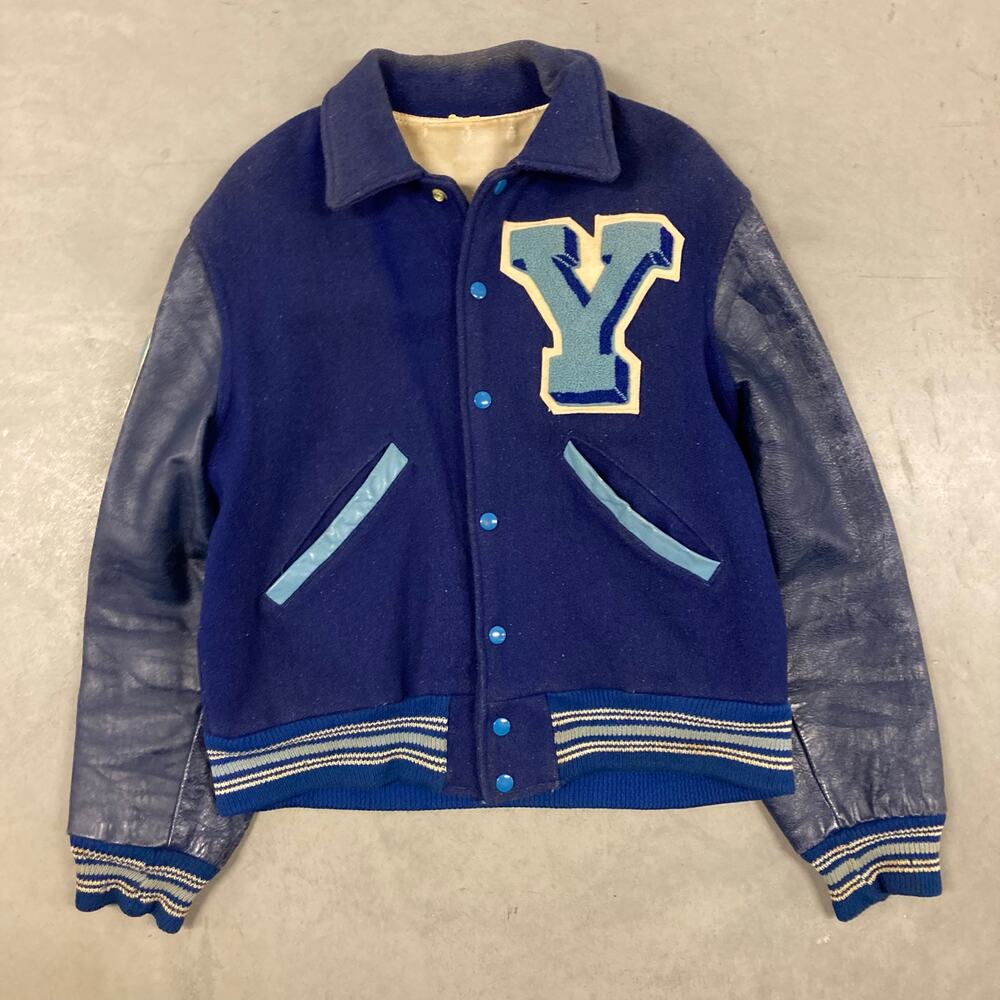 vintage 60s letterman bomber jacket